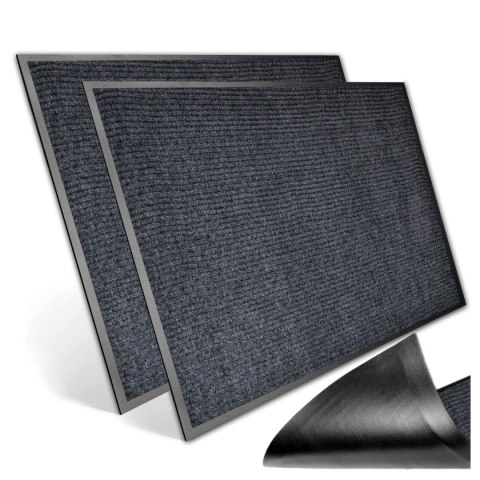 Wycieraczka do butów 40x60 cm Seila szara zestaw 2 sztuk