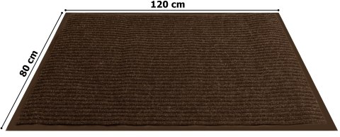 Wycieraczka pod drzwi 80x120 cm YOLANDA brązowa