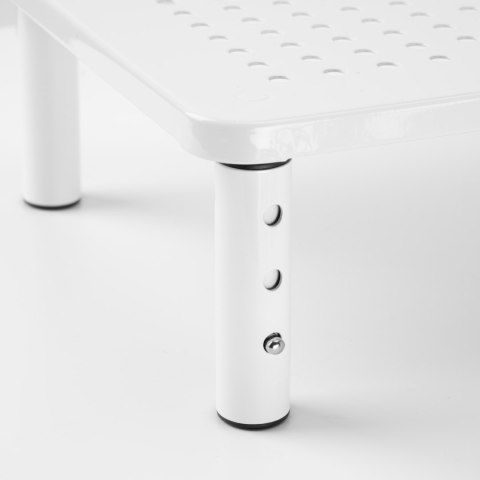 Podstawka pod monitor laptop MULING biała + szuflada