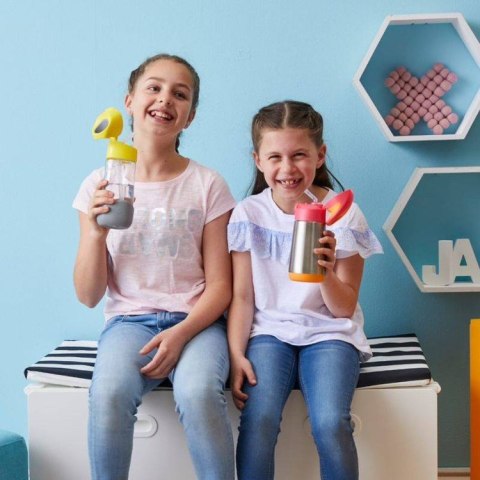 Butelka tritanowa ze słomką 450 ml, Indigo Rose, b.box