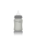 Szklana butelka ze smoczkiem S, 150 ml, szara, Everyday Baby