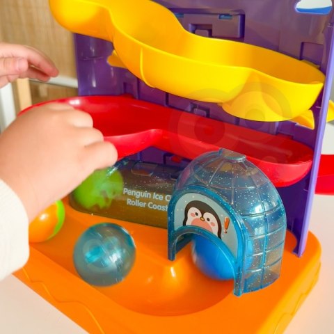 WOOPIE BABY Tor Kulkowy Kulodrom 3w1 Wbijak z Młoteczkiem Zjeżdżalnia dla Samochodzików