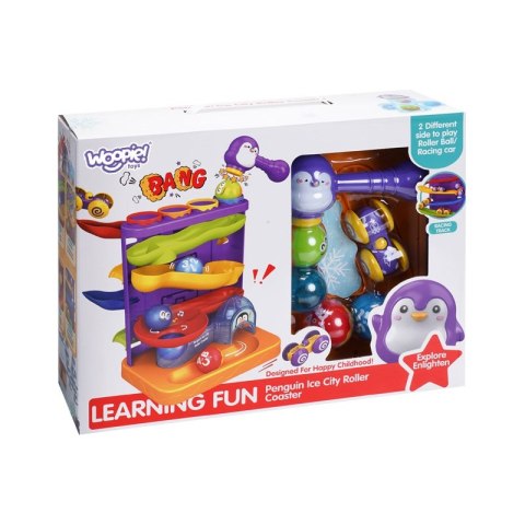 WOOPIE BABY Tor Kulkowy Kulodrom 3w1 Wbijak z Młoteczkiem Zjeżdżalnia dla Samochodzików