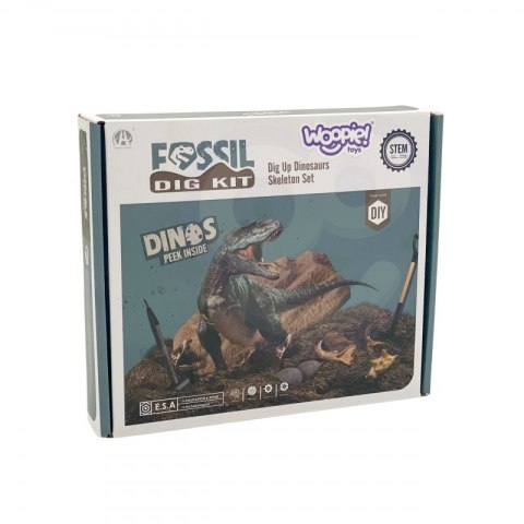 WOOPIE Wykopaliska Dinozaurów 6 Losowych Figurek Szkieletów Dinozaurów
