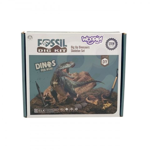 WOOPIE Wykopaliska Dinozaurów 6 Losowych Figurek Szkieletów Dinozaurów