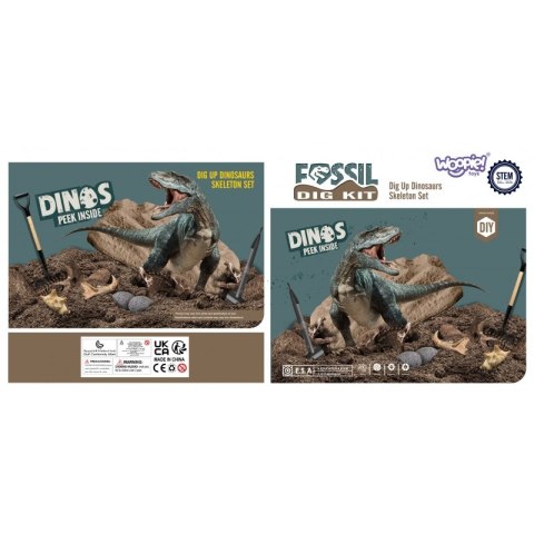 WOOPIE Wykopaliska Dinozaurów 6 Losowych Figurek Szkieletów Dinozaurów