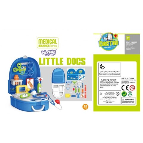 WOOPIE Zestaw Małego Lekarza w Plecaku 18 el.