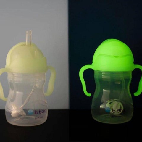 Bidon ze słomką 240 ml, Glow in the dark, b.box