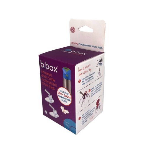 Ustniki zapasowe do bidonów termicznych ze słomką 350 i 500 ml i butelek Junior ze słomką, 2 szt., b.box