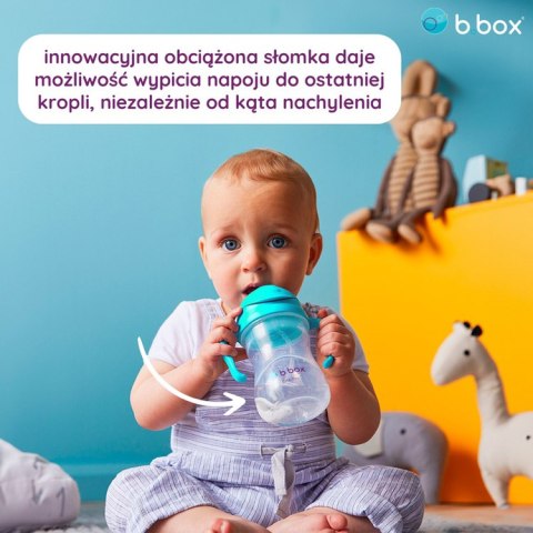 Bidon ze słomką 240 ml, Azure, b.box