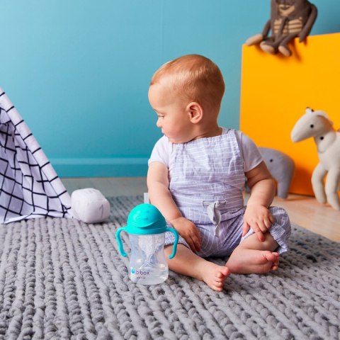 Bidon ze słomką 240 ml, Azure, b.box