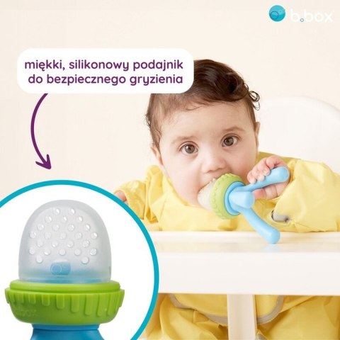 Gryzak silikonowy do podawania pokarmu, Peony, b.box