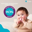 Smoczek dla niemowlaka 2 szt.- symetryczny smoczek silikonowy 6 mies.+ Berry + Blush, b.box