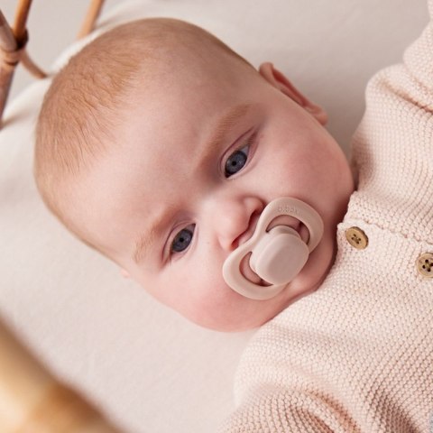 Smoczek dla noworodka i niemowlaka 2 szt.- symetryczny smoczek silikonowy 0 - 6 mies., Berry + Blush, b.box