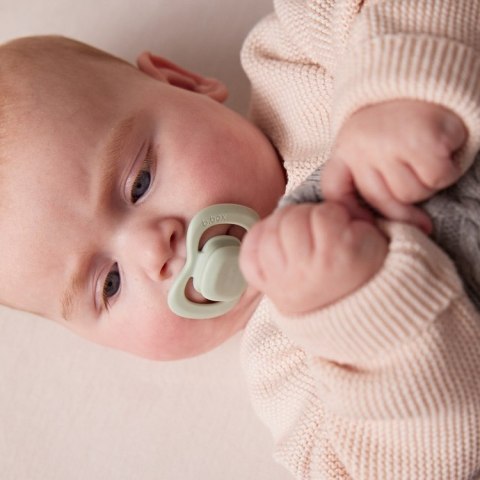 Smoczek dla noworodka i niemowlaka 2 szt.- symetryczny smoczek silikonowy 0 - 6 mies., Sage + Vanilla, b.box