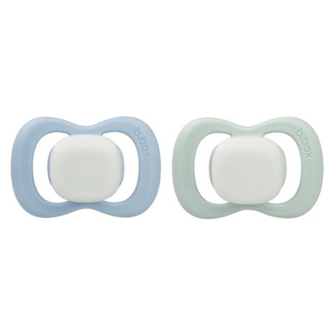 Smoczek silikonowy symetryczny 6 mies.+ 2 szt. glow in the dark Sky + Sage, b.box