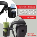 Uniwersalny uchwyt na kubek do wózka dziecięcego czarny 1 szt. Royal Rascals