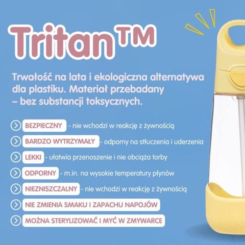 Butelka na wodę tritanowa ze słomką 600ml Lemon Twist b.box
