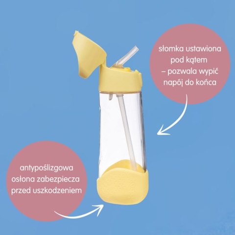 Butelka na wodę tritanowa ze słomką 600ml Lemon Twist b.box