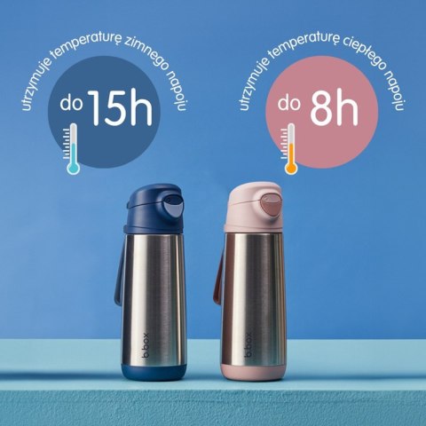 Butelka termiczna z ustnikiem sportowym 500 ml, Blush Crush, b.box