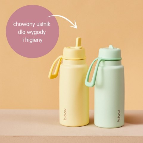 Butelka termiczna ze składanym ustnikiem - termos ze stali nierdzewnej 1l Midnight b.box