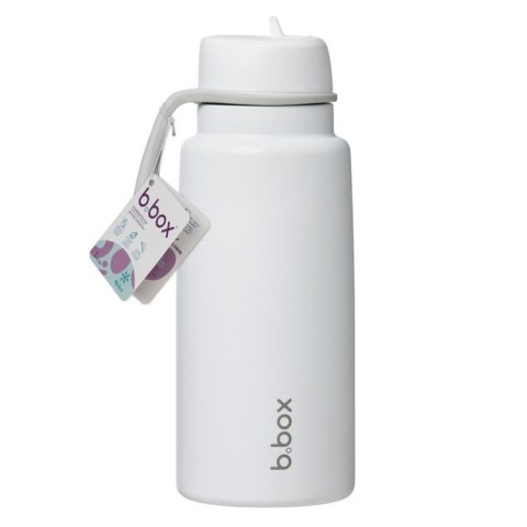 Butelka termiczna ze składanym ustnikiem - termos ze stali nierdzewnej 1l White Out b.box