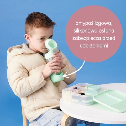 Butelka tritanowa ze słomką 450 ml, Spearmint, b.box