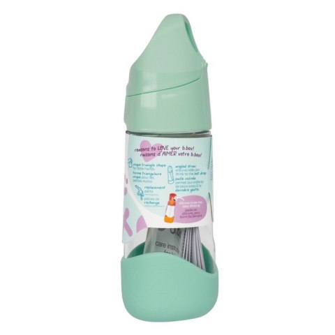 Butelka tritanowa ze słomką 450 ml, Spearmint, b.box