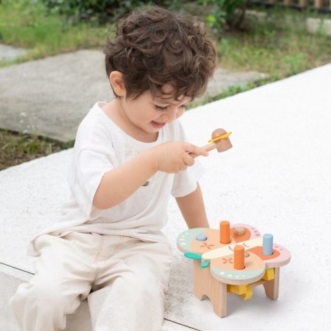 CLASSIC WORLD Wbijak Pastelowy Motylek Montessori z Młoteczkiem