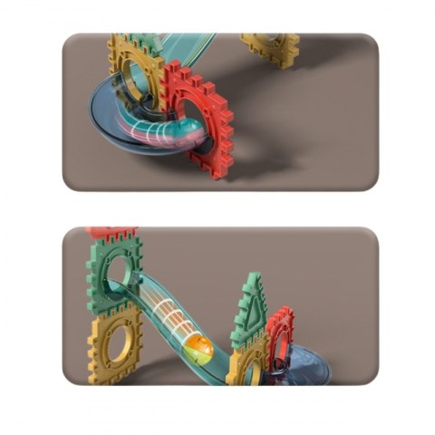 WOOPIE Klocki Konstrukcyjne 3D Zestaw Edukacyjny Tor Kulkowy 128el.