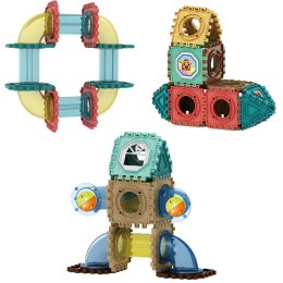 WOOPIE Klocki Konstrukcyjne 3D Zestaw Edukacyjny Tor Kulkowy 228el.