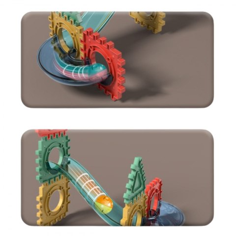 WOOPIE Klocki Konstrukcyjne 3D Zestaw Edukacyjny Tor Kulkowy 68el.