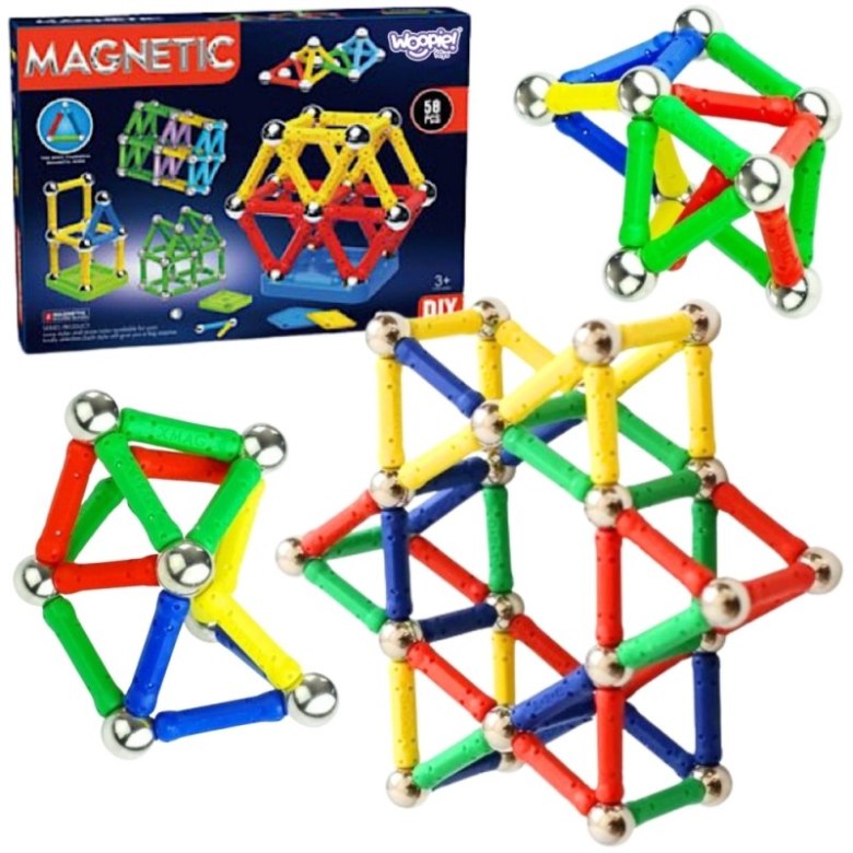 Woopie Klocki Magnetyczne 3D 58 elementów