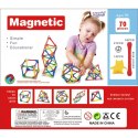 WOOPIE Klocki Magnetyczne Konstrukcyjne Układanka Kreatywna 70 el.