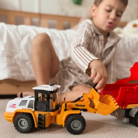 WOOPIE Koparka Ładowarka Budowlana 1:16 Efekty Świetlne i Dźwiękowe