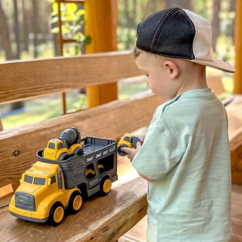 WOOPIE Laweta Zestaw 4w1 Pojazdy Budowlane