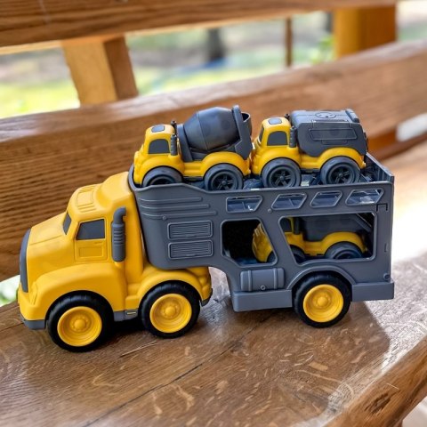 WOOPIE Laweta Zestaw 4w1 Pojazdy Budowlane