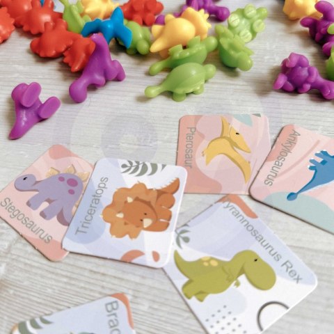 WOOPIE Zestaw Edukacyjny Nauka Liczenia Montessori Sorter Dinozaury 95 el.