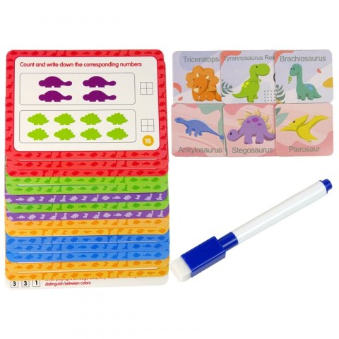 WOOPIE Zestaw Edukacyjny Nauka Liczenia Montessori Sorter Dinozaury 95 el.