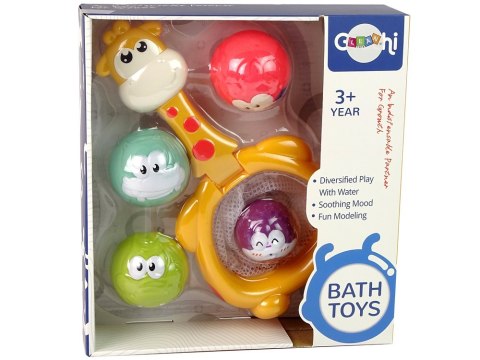 Zabawka Do Kąpieli Mini Koszykówka Żyrafa Gumowe Piłki