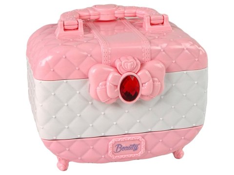 Zestaw Piękności w Kuferku Cienie Lakiery Różowy Biały