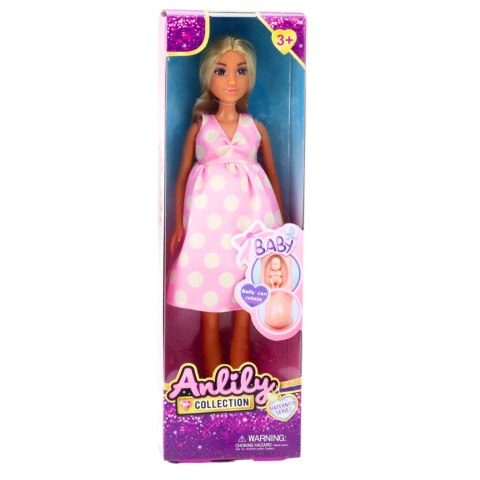 Lalka Dla Dzieci Anlily Księżniczka Długie Ciemne Włosy Żółta Sukienka