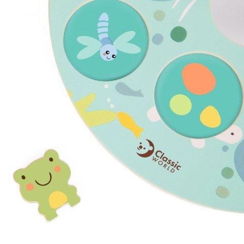 CLASSIC WORLD Gra Sensoryczna Liść Lotosu Dopasuj Kształty i Kolory