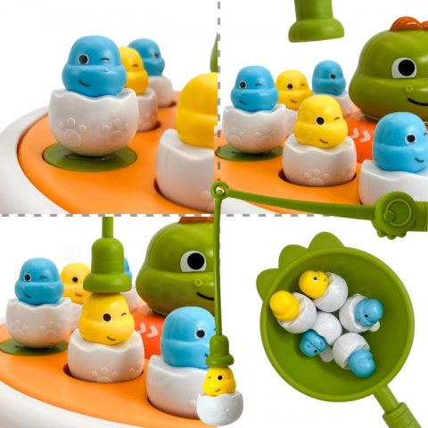 WOOPIE Gra Zręcznościowa Łowienie Dinozaurów 4w1 Katapulta