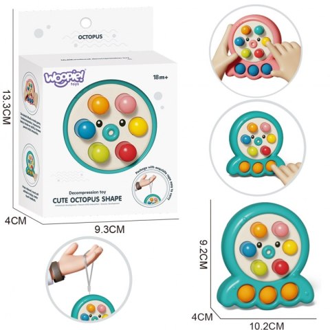 WOOPIE Gra Zręcznościowa Wbijanka Kreta Sznurek Ośmiornica Zielony 2w1