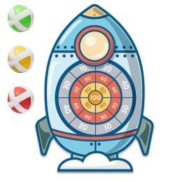 WOOPIE Gra Zręcznościowa w Rzutki na Rzepy Tarcza Rakieta