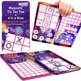 WOOPIE IQ Gra Strategiczna Magnetyczna 2w1 Kółko I Krzyżyk + Gra 4 w Lini MINI