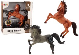 Figurka Konia Brązowy Szary Koń Stojący Stajnia Farma Cute Horse