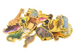 Zestaw Magnesy Drewniane Zwierzęta 20 Sztuk Kolorowe