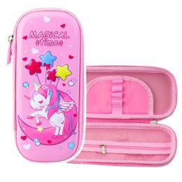 Piórnik Z Jednorożcem Rozkładany 3D Różowy 23x10x5 cm
